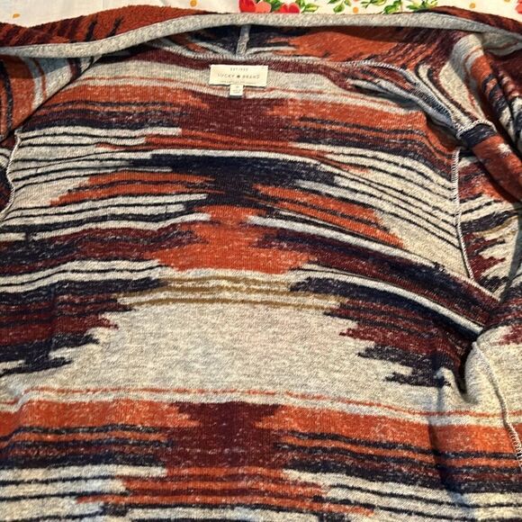 (3/$15) Lucky Brand Aztec print long cardigan sweater size small - Picture 9 of 11